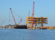 The land platform being built for Coelacanth